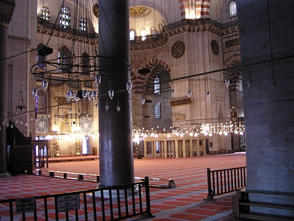 Intérieur de la Mosquée Süleymaniye