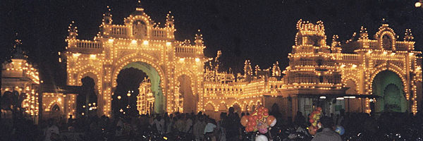 Palais de Mysore illuminé